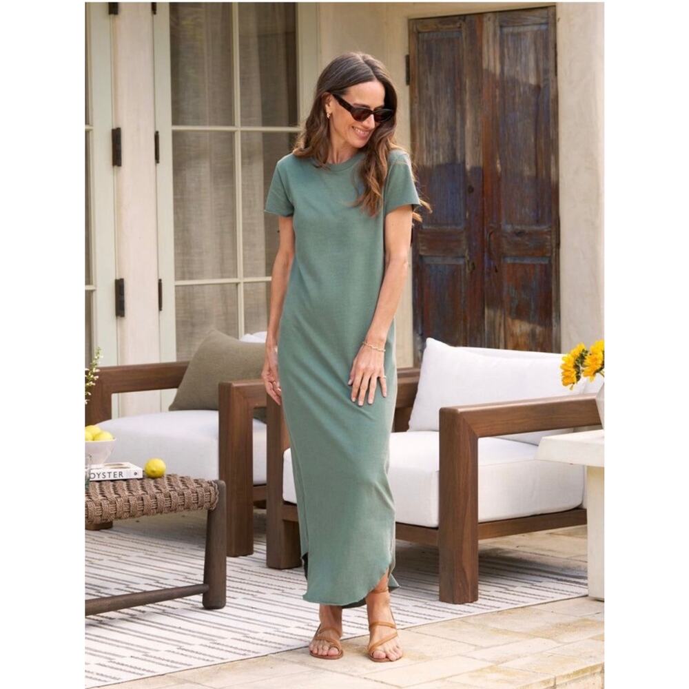 Frank & Eileen Harper Perfect Maxi Tee Dress Green Size Medium